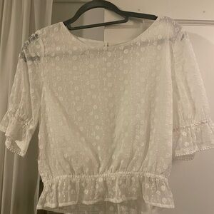 BB Dakota white top floral top